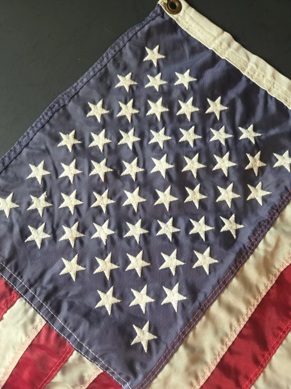 Vintage Dura-Lite American Flag 16x24 Small US Boat Flag 50 Star Sewn Nylon